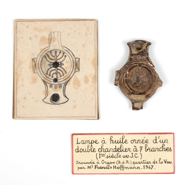 lampe à huile menorah premier siècle avant jésus christ cavaillon france